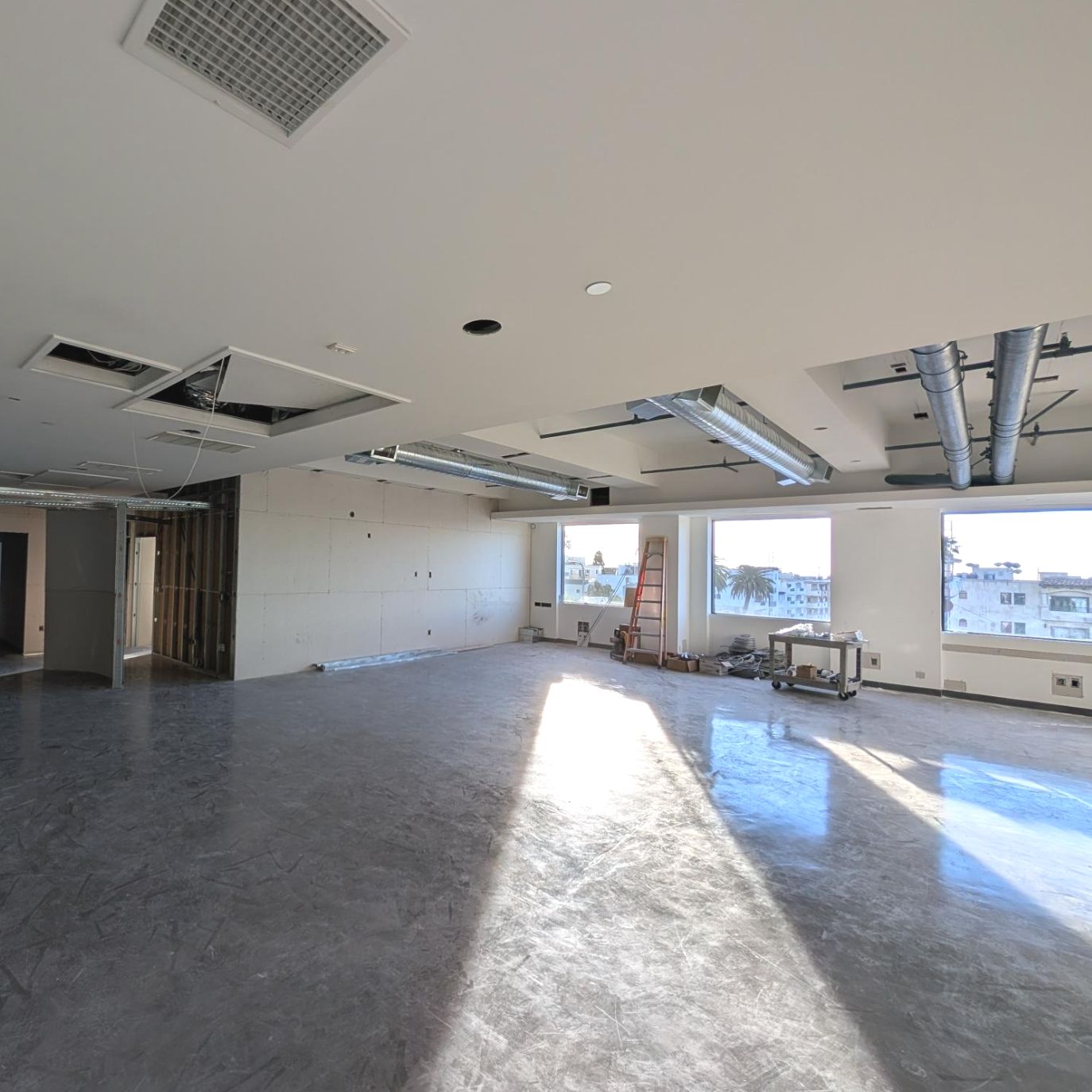 Los Angeles showroom site condition before fit-out